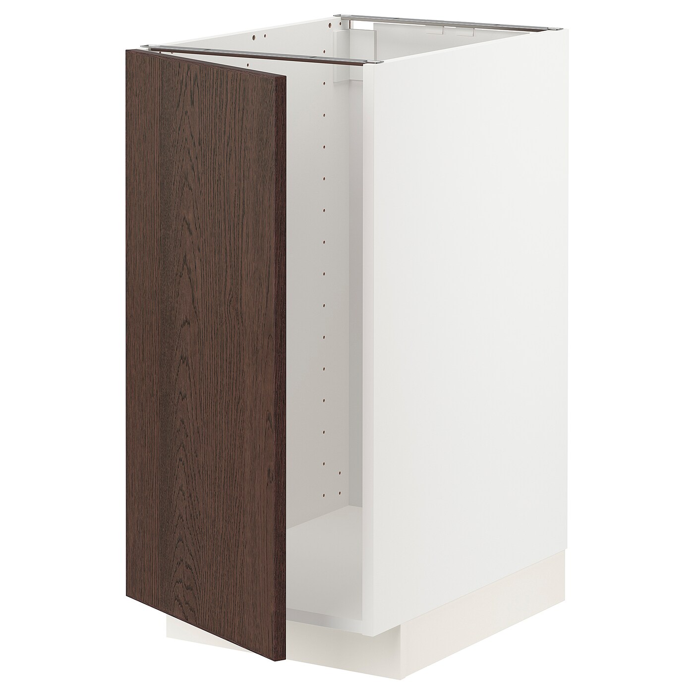 Напольный кухонный шкаф  - IKEA METOD, 88x62x40см, белый/коричневый, МЕТОД ИКЕА