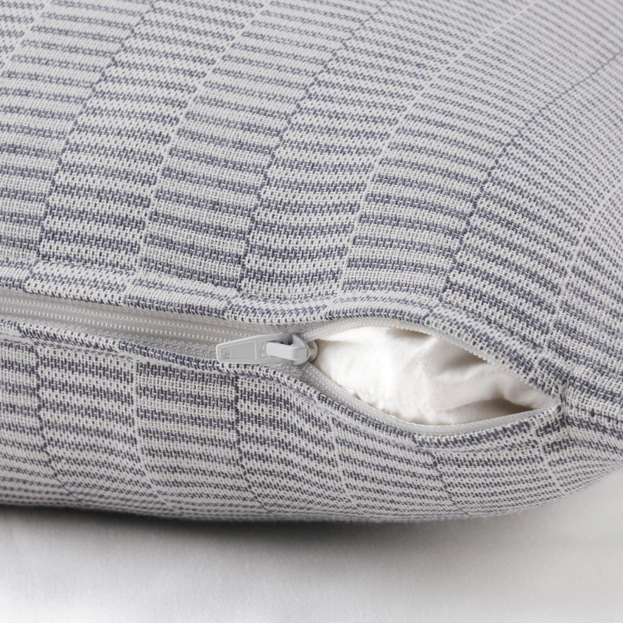 Чехол на подушку - PLOMMONROS IKEA/ ПЛОММОНРОС  ИКЕА, 50х50 см,  светло-серый (изображение №2)