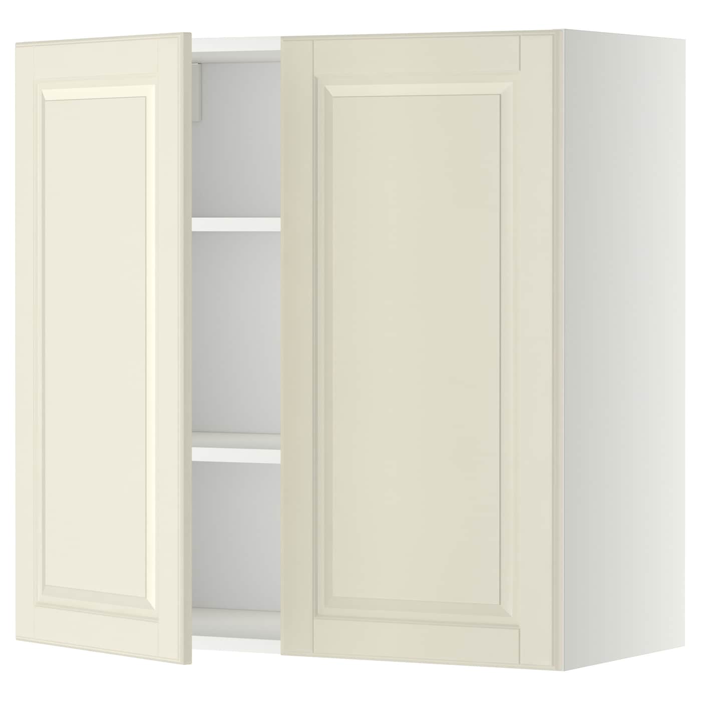 Навесной шкаф с полкой - METOD IKEA/ МЕТОД ИКЕА, 80х80 см, белый/кремовый