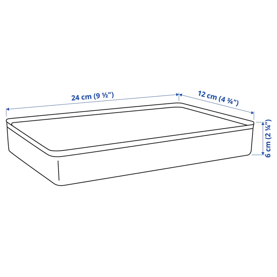 Коробка с крышкой - HARVMATTA IKEA/ ХАРВМАТТА ИКЕА,  12х6 см, белый/бежевый (изображение №6)