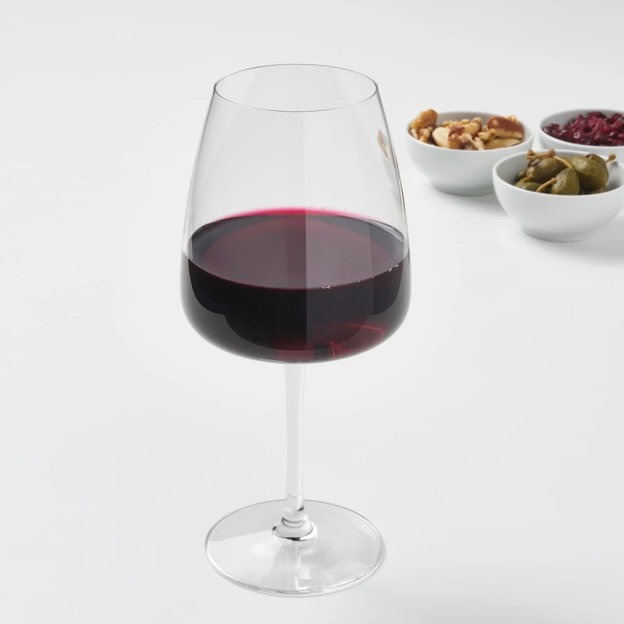 Бокал для красного вина - IKEA DYRGRIP, 580 мл, прозрачное стекло, ДЮГРИП ИКЕА (изображение №3)
