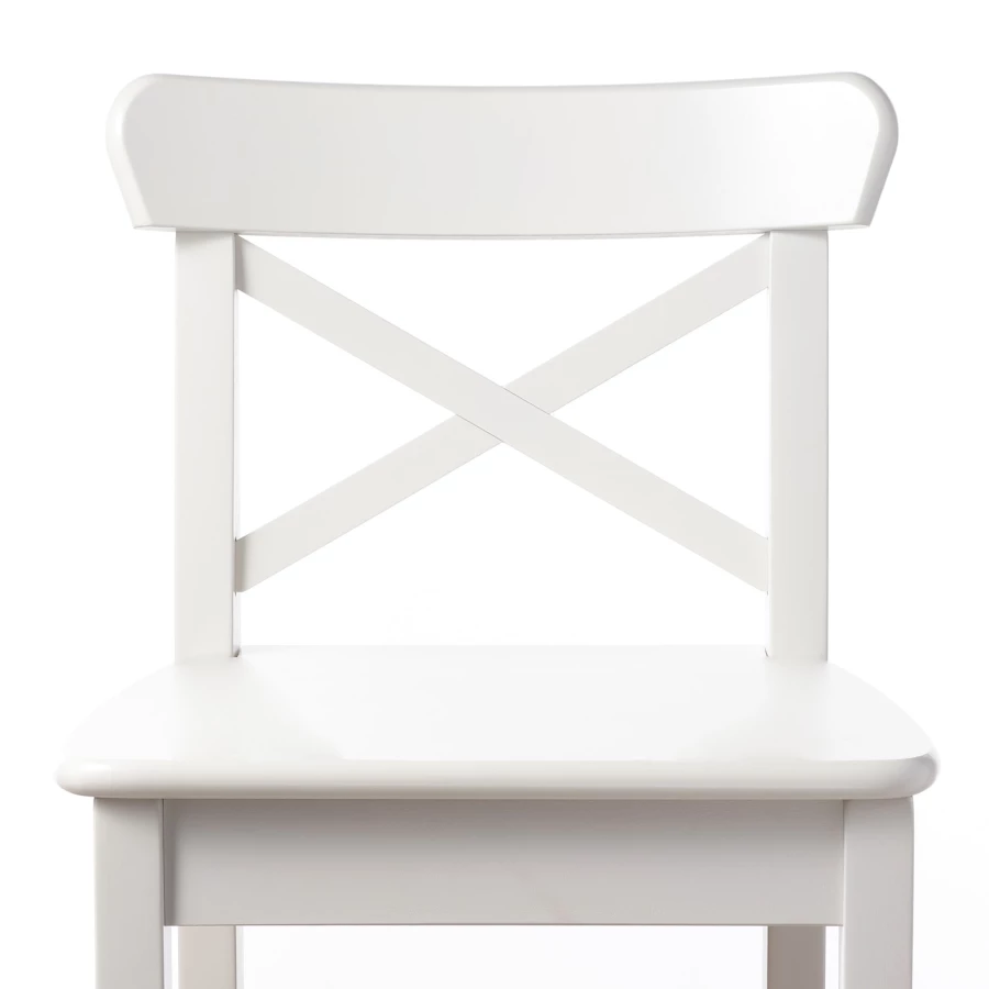 Барный стул - IKEA INGOLF/ИНГОЛЬФ ИКЕА, 40х46х102 см, белый (изображение №6)