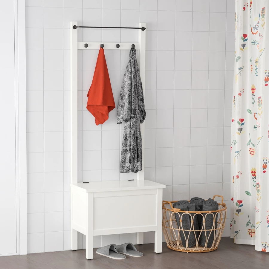 Комбинация для ванны - IKEA HEMNES, 64х37х173 см, белый, ХЕМНЭС ИКЕА (изображение №2)