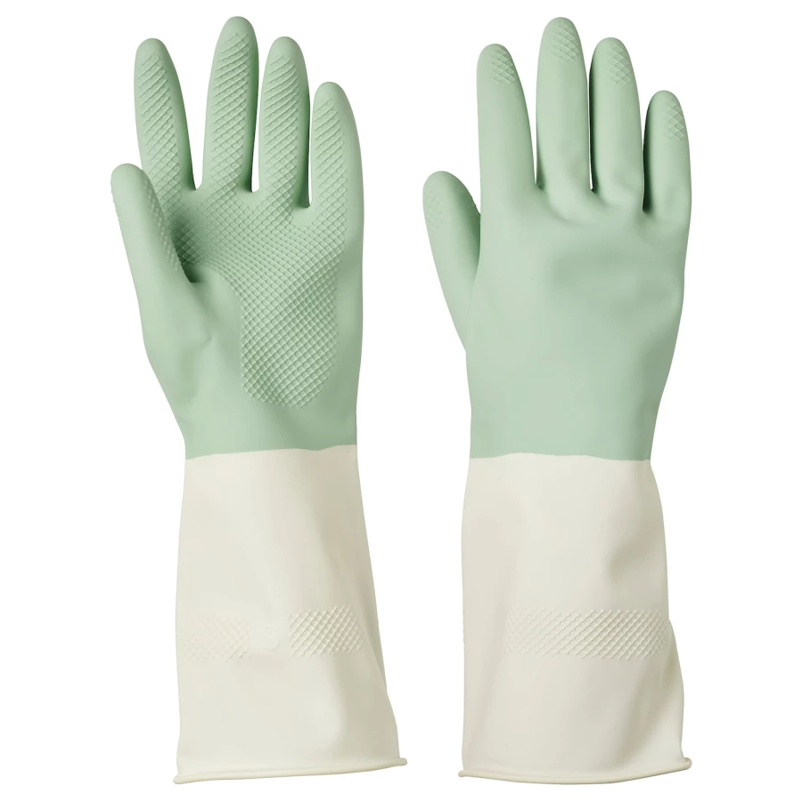 Чистящие перчатки - RINNIG IKEA/ РИННИГ ИКЕА,  зеленый S размер (изображение №1)