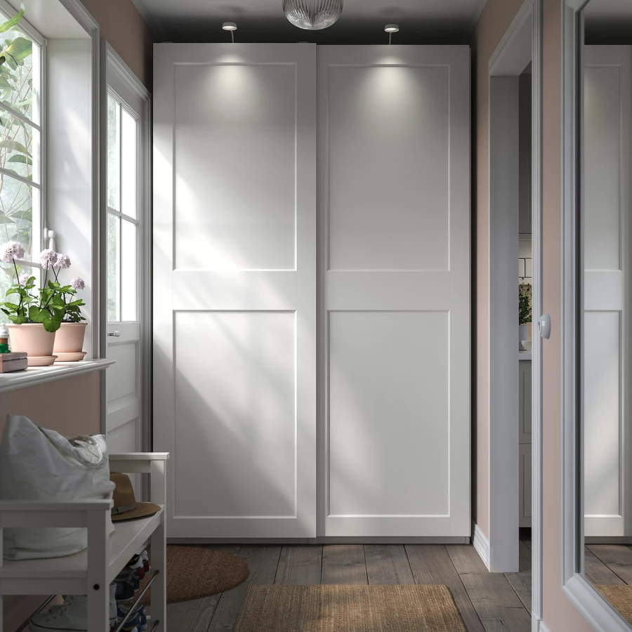 Пара рам раздвижных дверей - GRIMO IKEA/ ГРИМО ИКЕА, 150х236 см, белый (изображение №2)