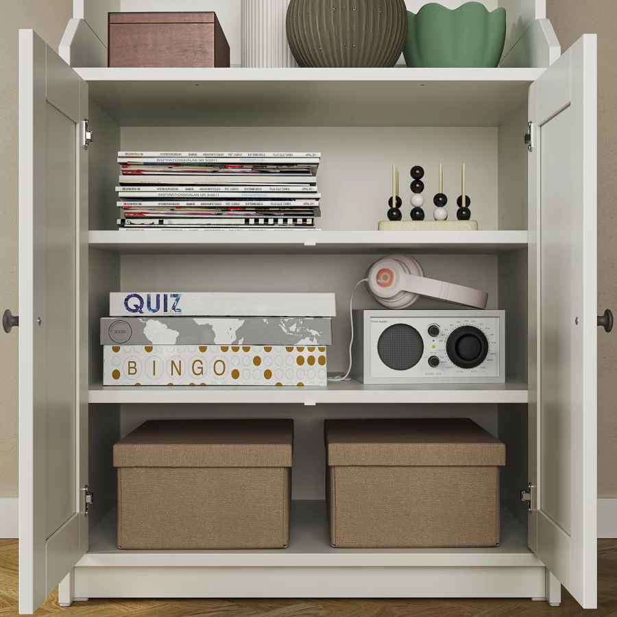 Шкаф для ТВ - IKEA HAUGA, 199x46x277см, белый, ХАУГА ИКЕА (изображение №3)