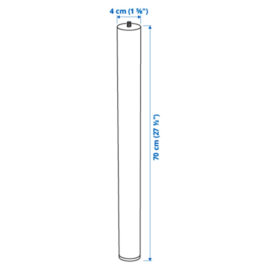 Ножка для стола - IKEA ADILS, 70 см, белый, АДИЛЬС ИКЕА (изображение №5)