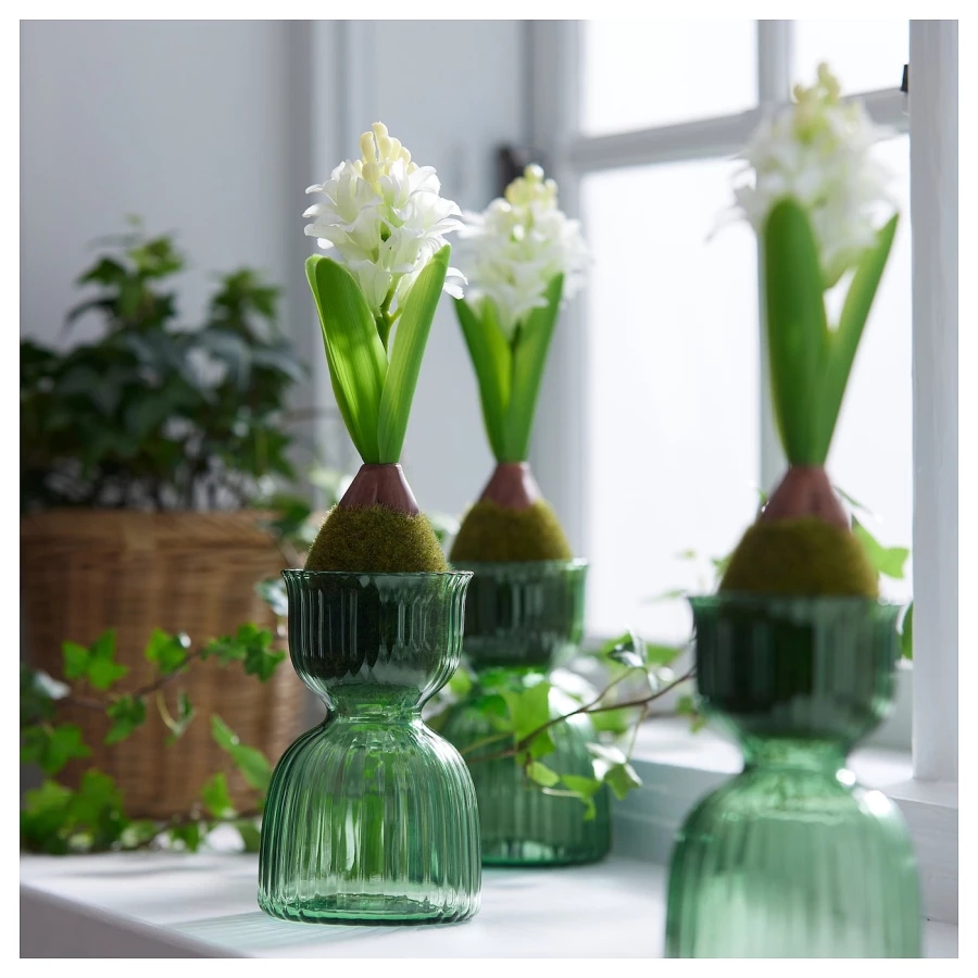 Искусственный цветок - IKEA VINTERFINT, зеленый/белый, ВИНТЕРФИНТ ИКЕА (изображение №3)
