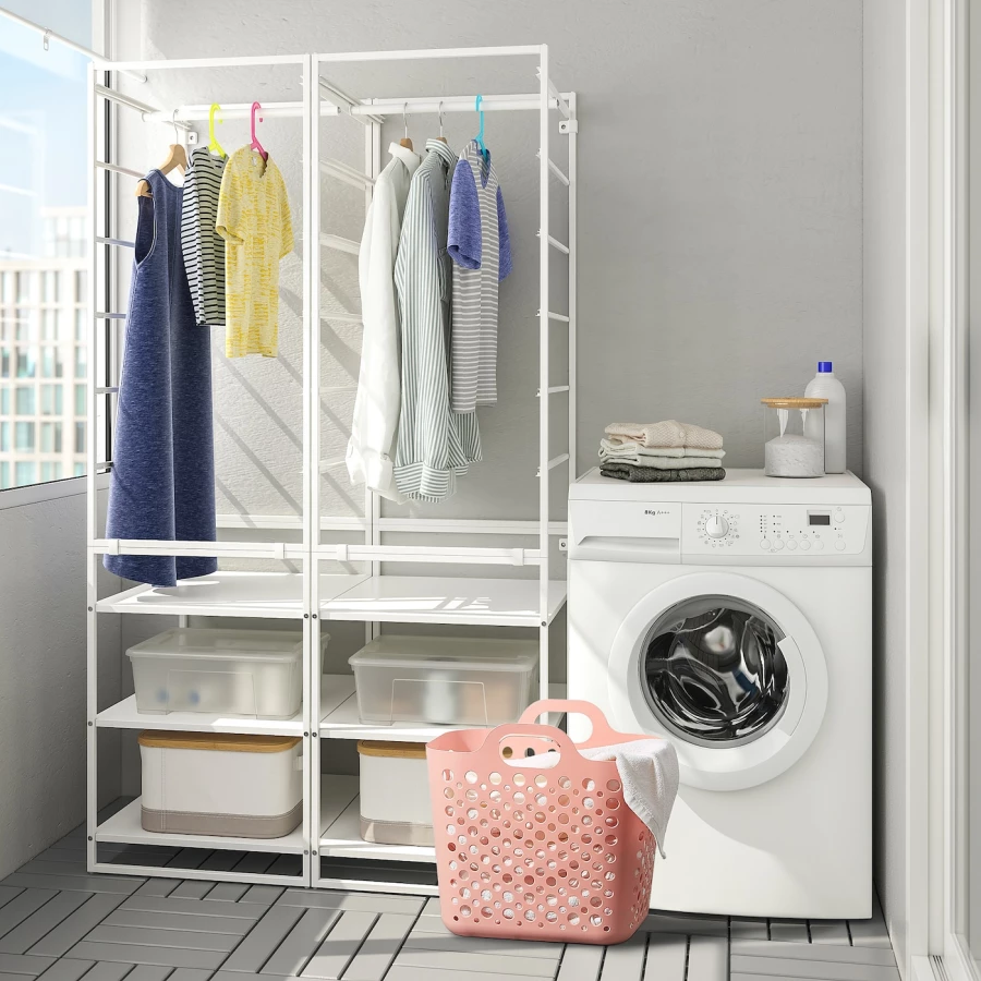 Мешок для белья - SLIBB IKEA/ СЛИББ ИКЕА, 38х36 см, розовый (изображение №3)