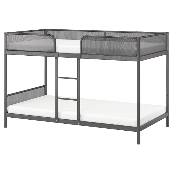 Каркас двухъярусной кровати - IKEA TUFFING/ТУФФИНГ ИКЕА , 207х130,5х96,5 см, черный