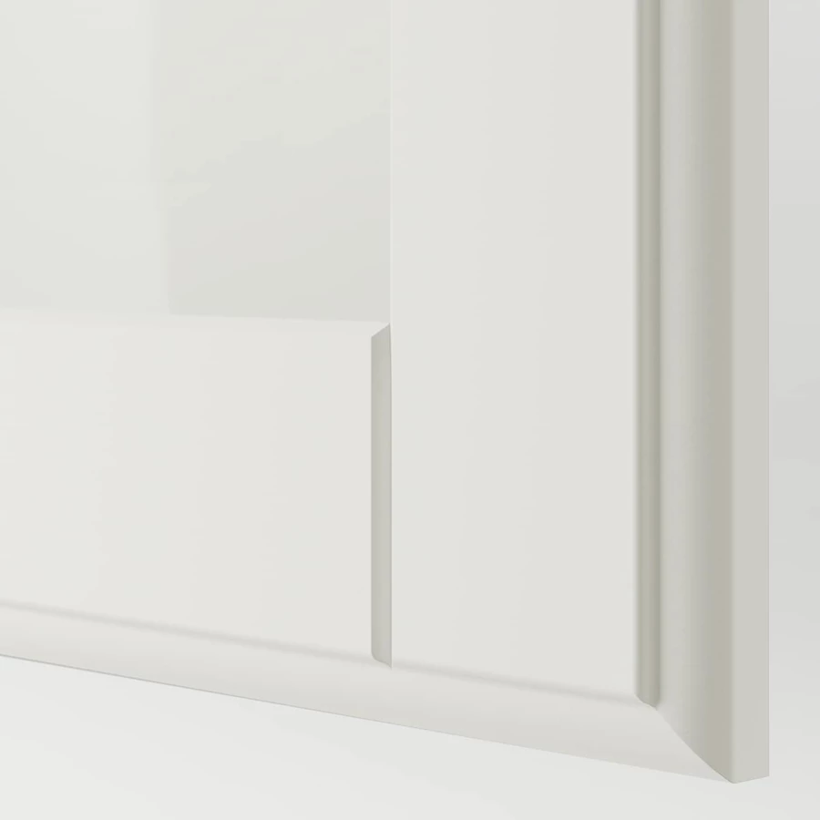 Гардероб - IKEA PAX/TYSSEDAL/ПАКС/ТИССЕДАЛЬ ИКЕА, 250x60x201 см, белый / из белого стекла (изображение №6)