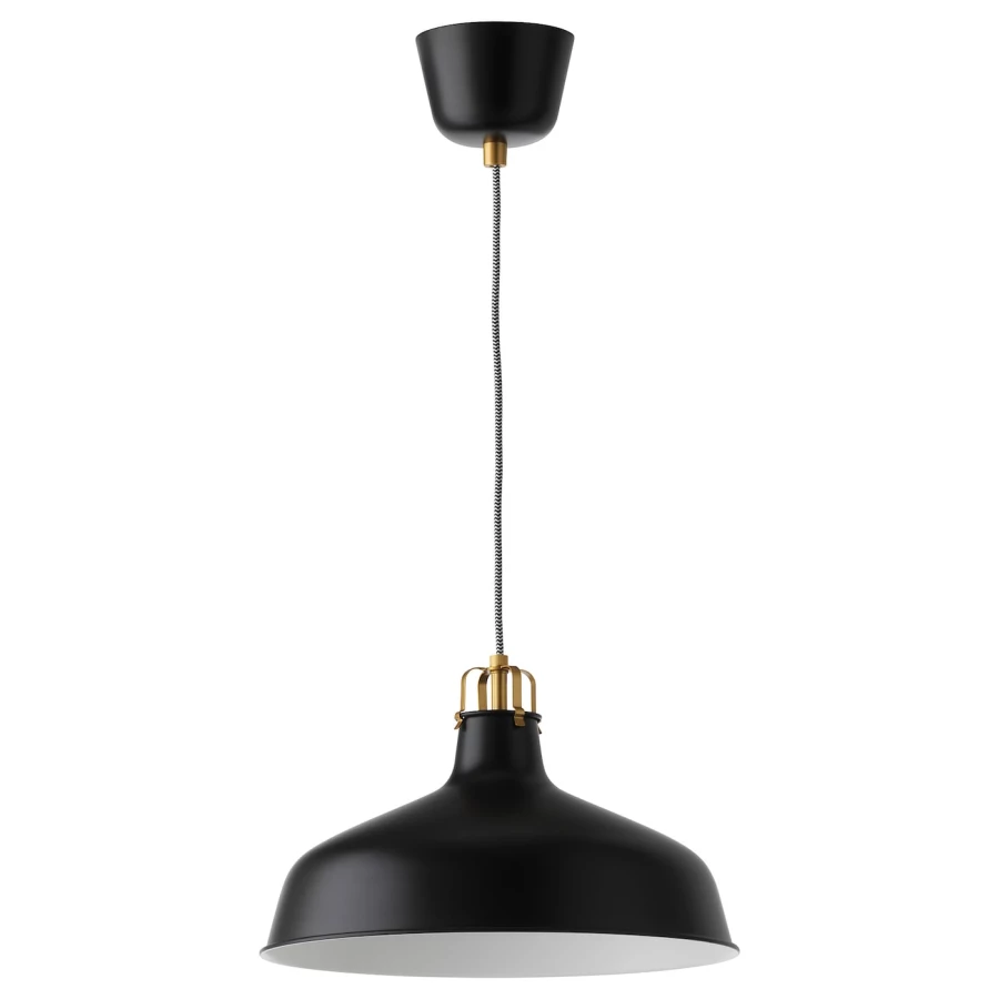 Подвесной светильник - RANARP IKEA / РАНАРП ИКЕА, 38 см, черный (изображение №1)
