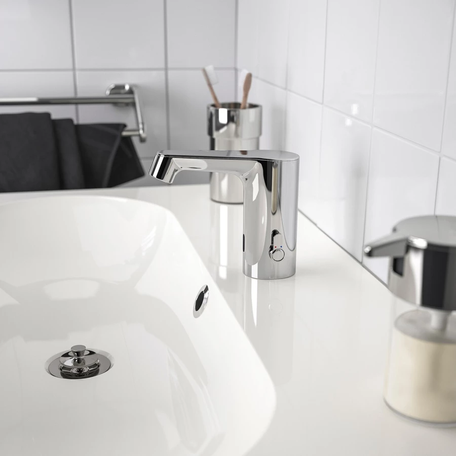 ﻿Смесители для ванны - BROGRUND IKEA/ БРОГРУНД ИКЕА, 13 см, хром (изображение №2)