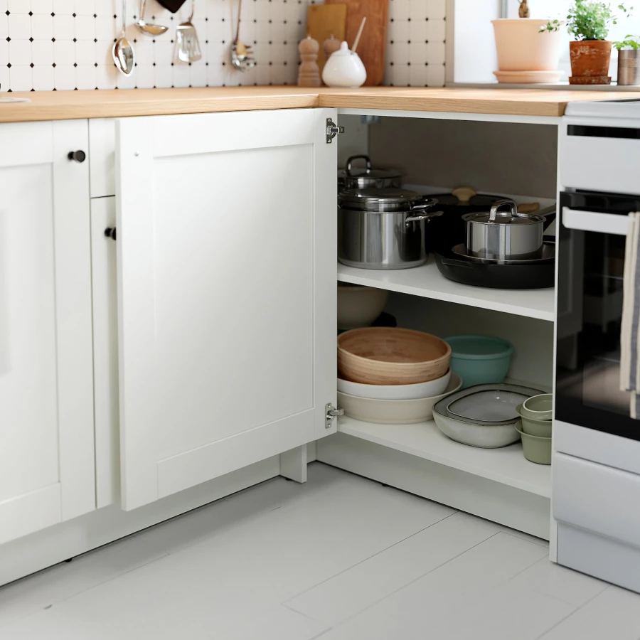 Комбинация кухонная угловая -  KNOXHULT IKEA/ КНОКСХУЛЬТ ИКЕА,, белый/под беленный дуб (изображение №3)