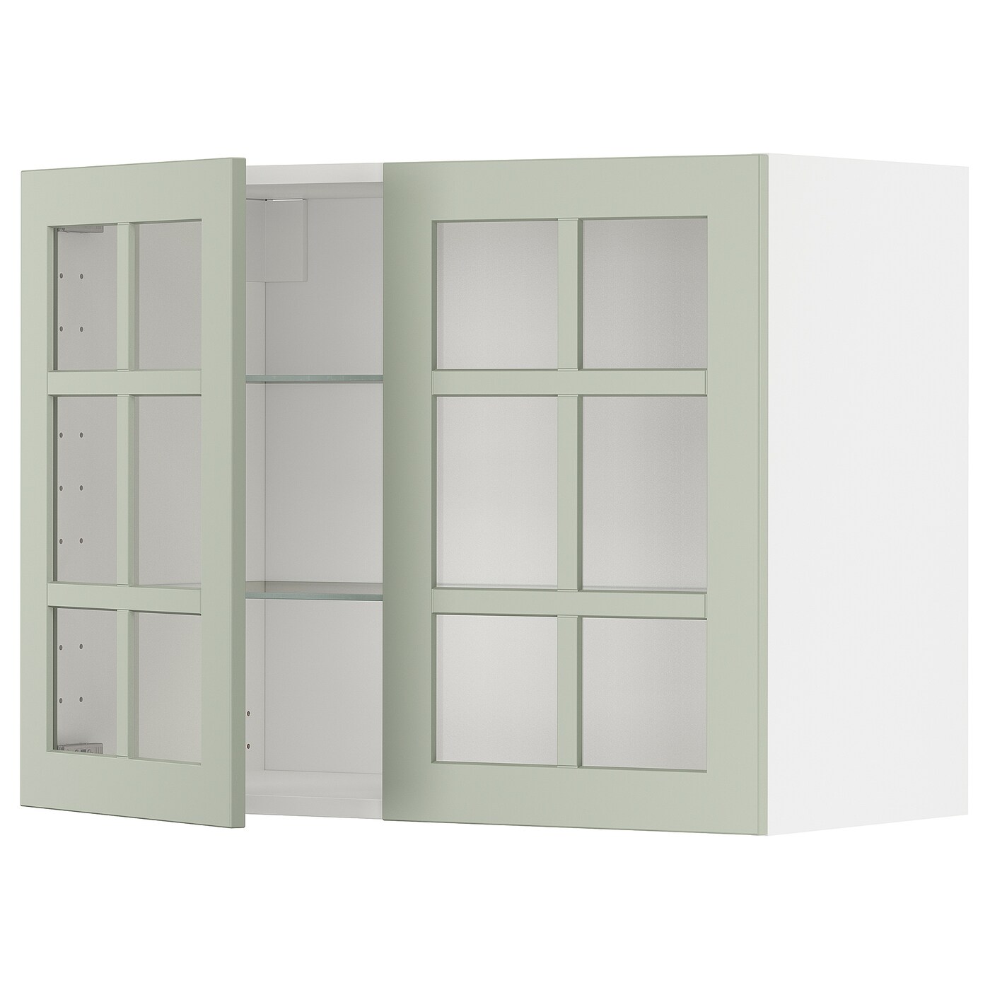 Шкаф  - METOD IKEA/ МЕТОД ИКЕА, 60х80 см, белый/зеленый