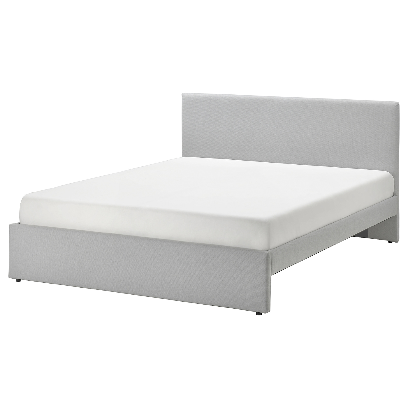 Двуспальная кровать - IKEA GLADSTAD, 200х140 см, светло-серый, ГЛАДСТАД ИКЕА