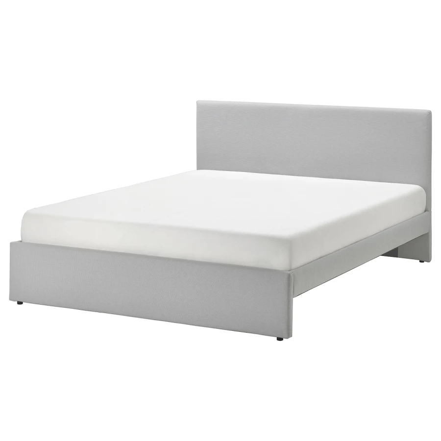 Двуспальная кровать - IKEA GLADSTAD, 200х140 см, светло-серый, ГЛАДСТАД ИКЕА (изображение №1)