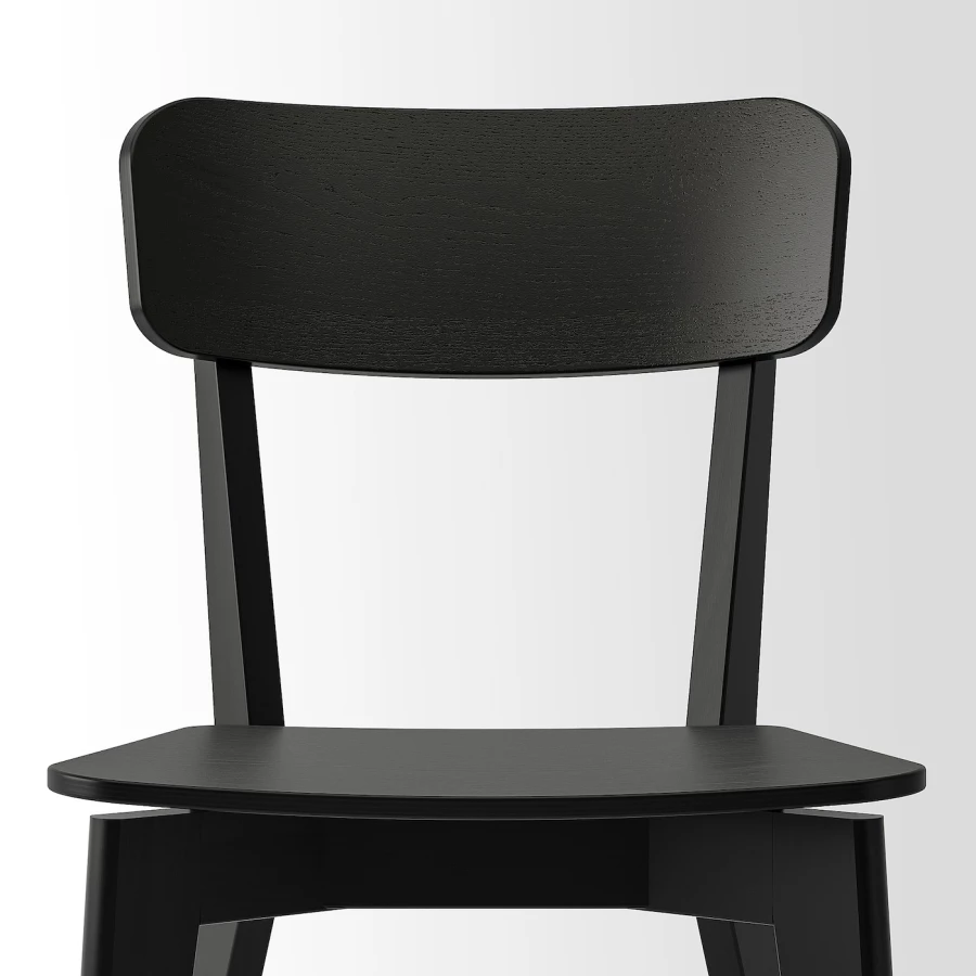 Стол и 4 стула - SKANSNÄS / LISABO/SKANSNАS IKEA/ СКАНСНАС/  ЛИСАБО ИКЕА, 90х75 см,  под беленый дуб /черный (изображение №3)