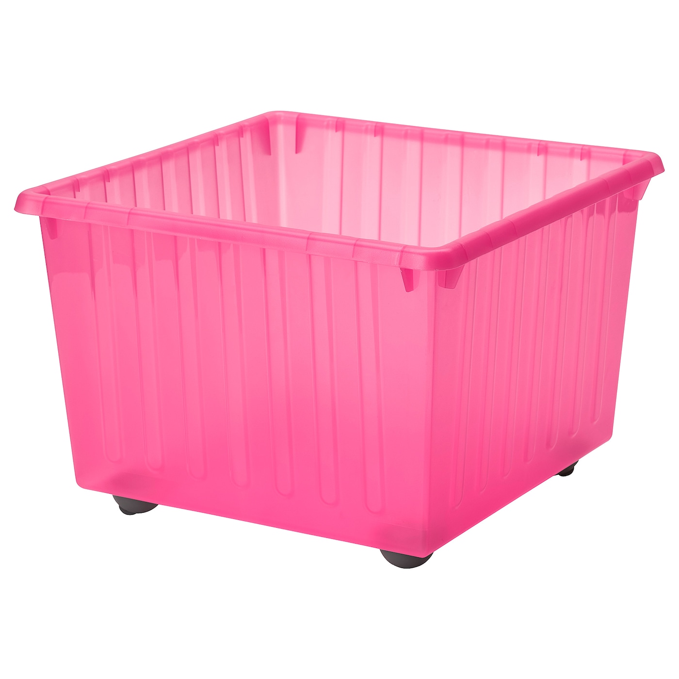 Ящик для хранения на колесиках - VESSLA IKEA/ ВЕССЛА ИКЕА, 39х39 см, розовый