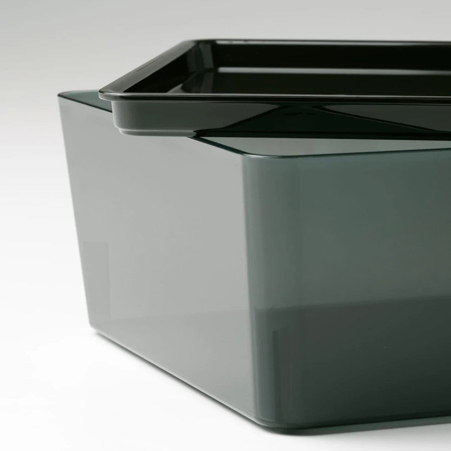 Коробка с крышкой - KUGGIS IKEA/  КУГГИС ИКЕА, 18x26x8 см, черный (изображение №6)