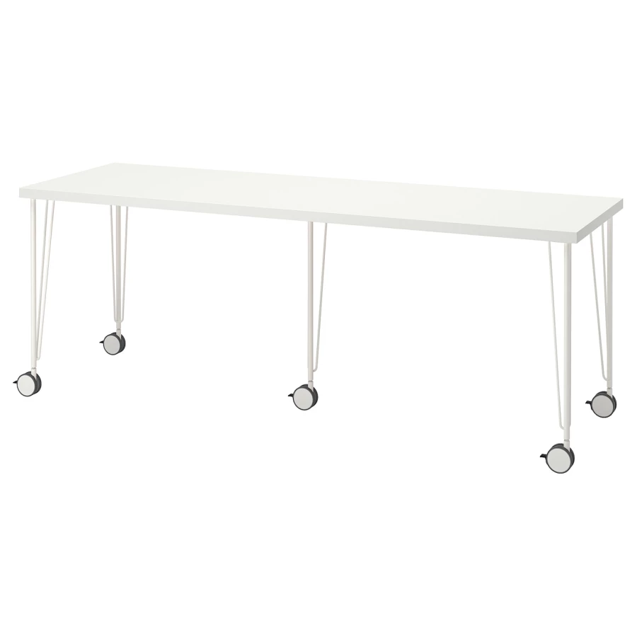 Письменный стол - IKEA LAGKAPTEN/KRILLE, 200х60 см, белый, ЛАГКАПТЕН/КРИЛЛЕ ИКЕА (изображение №1)