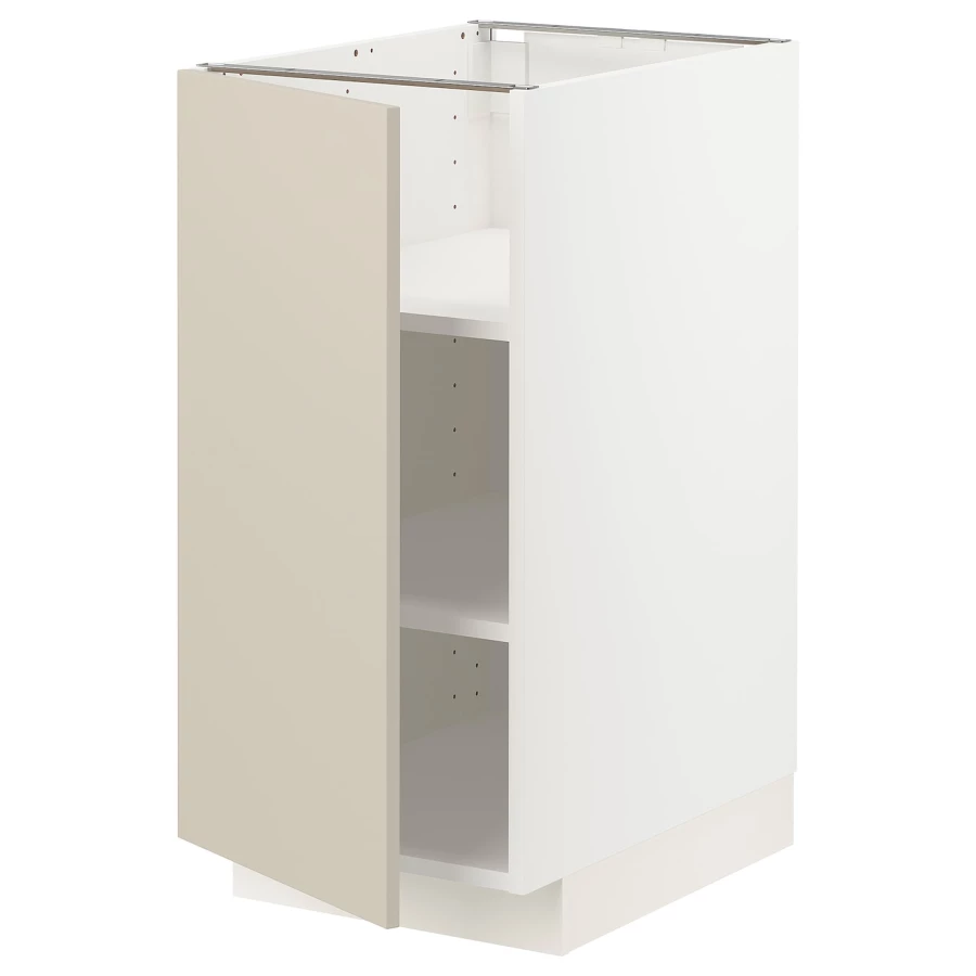 Напольный шкаф  - IKEA METOD, 88x62x40см, белый/бежевый, МЕТОД ИКЕА (изображение №1)