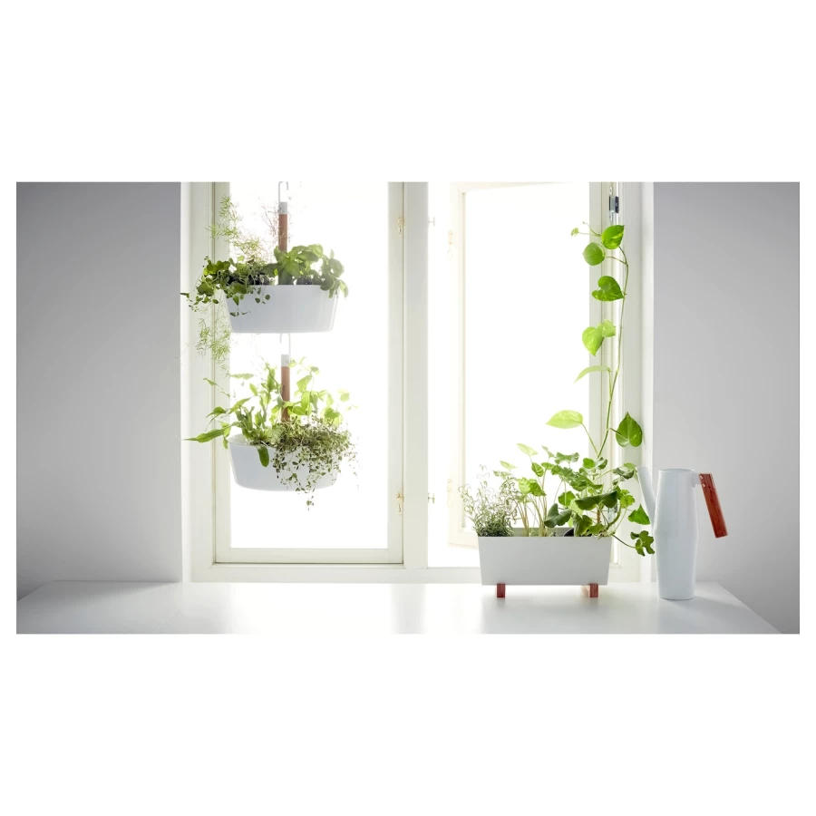 Горшок для растений - IKEA BITTERGURKA, 32х15 см, белый, БИТТЕРГУРКА ИКЕА (изображение №2)