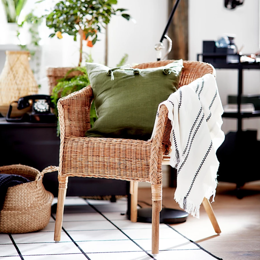Садовое кресло - IKEA AGEN, 79х56x58 см, коричневый, АГЕН ИКЕА (изображение №2)