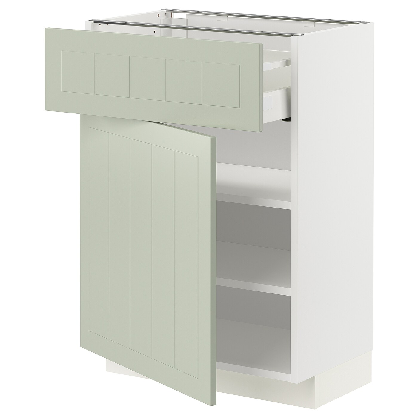 Напольный шкаф - IKEA METOD MAXIMERA, 88x39,5x60см, белый/светло-зеленый, МЕТОД МАКСИМЕРА ИКЕА