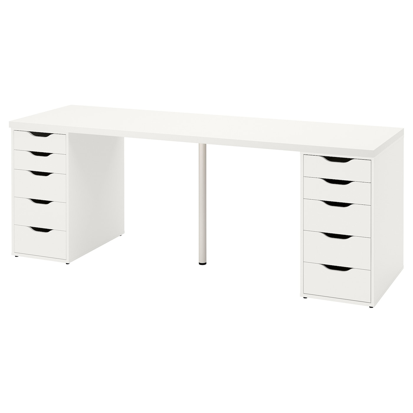 Письменный стол с ящиками - IKEA LAGKAPTEN/ALEX, 200x60 см, белый, АЛЕКС/ЛАГКАПТЕН ИКЕА