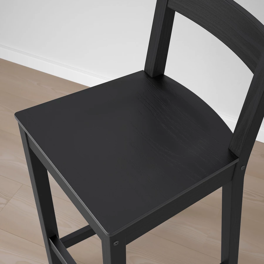 Барный стул - IKEA NORDVIKEN/ИКЕА НОРДВИКЕН, 40х45х88 см, черный (изображение №5)