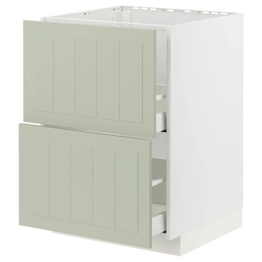 Напольный шкаф - METOD / MAXIMERA IKEA/ МЕТОД/ МАКСИМЕРА ИКЕА,  60х60 см, белый/мятный (изображение №1)