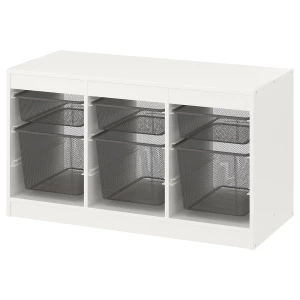 Стеллаж - IKEA TROFAST, 99х44х56 см, белый/серый, ТРУФАСТ ИКЕА