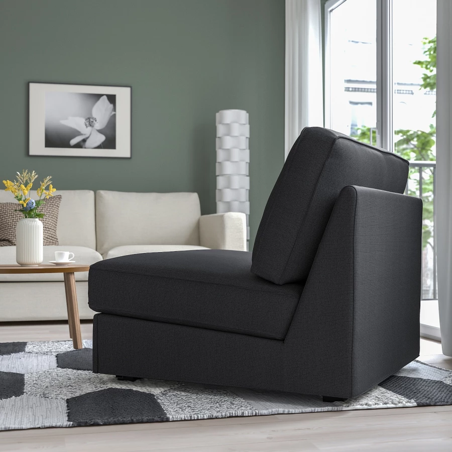 1-местный диван-кровать - IKEA KIVIK, 86x97x90см, черный, КИВИК ИКЕА (изображение №4)