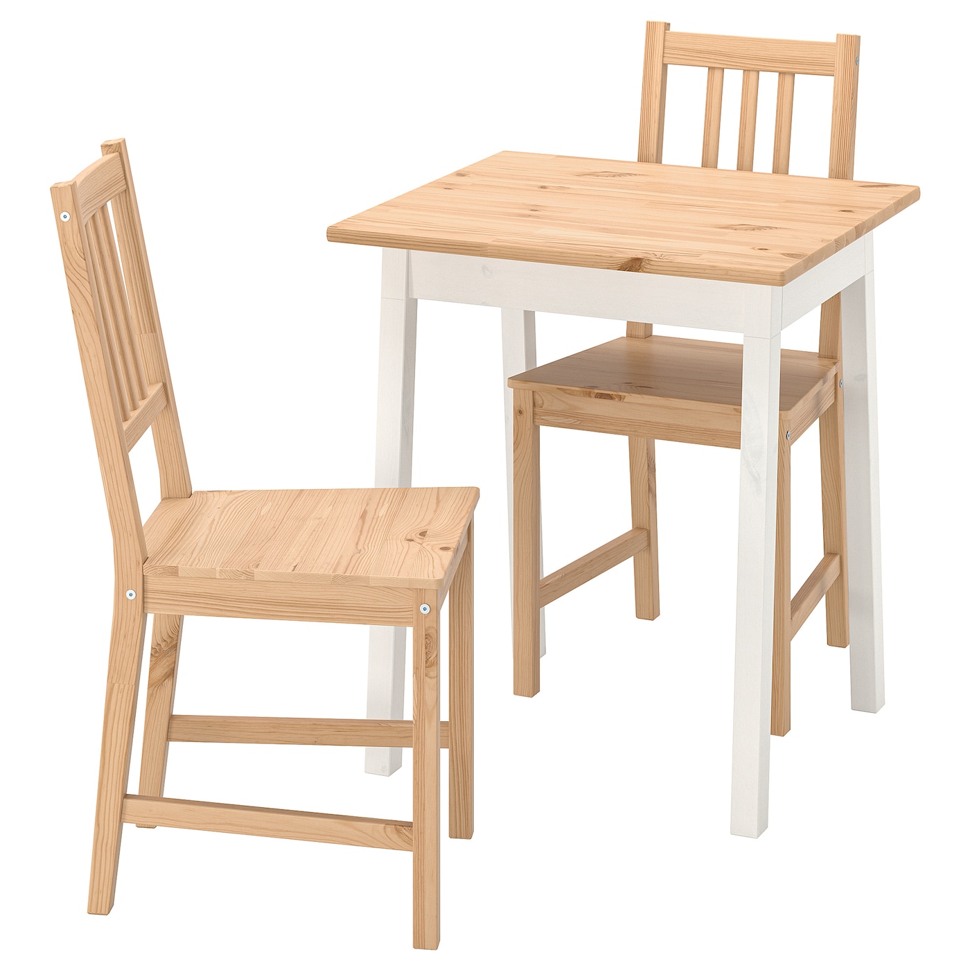 Стол и 2 стула - PINNTORP IKEA/ ПИННТОРП  ИКЕА, 65 см,  под беленый дуб