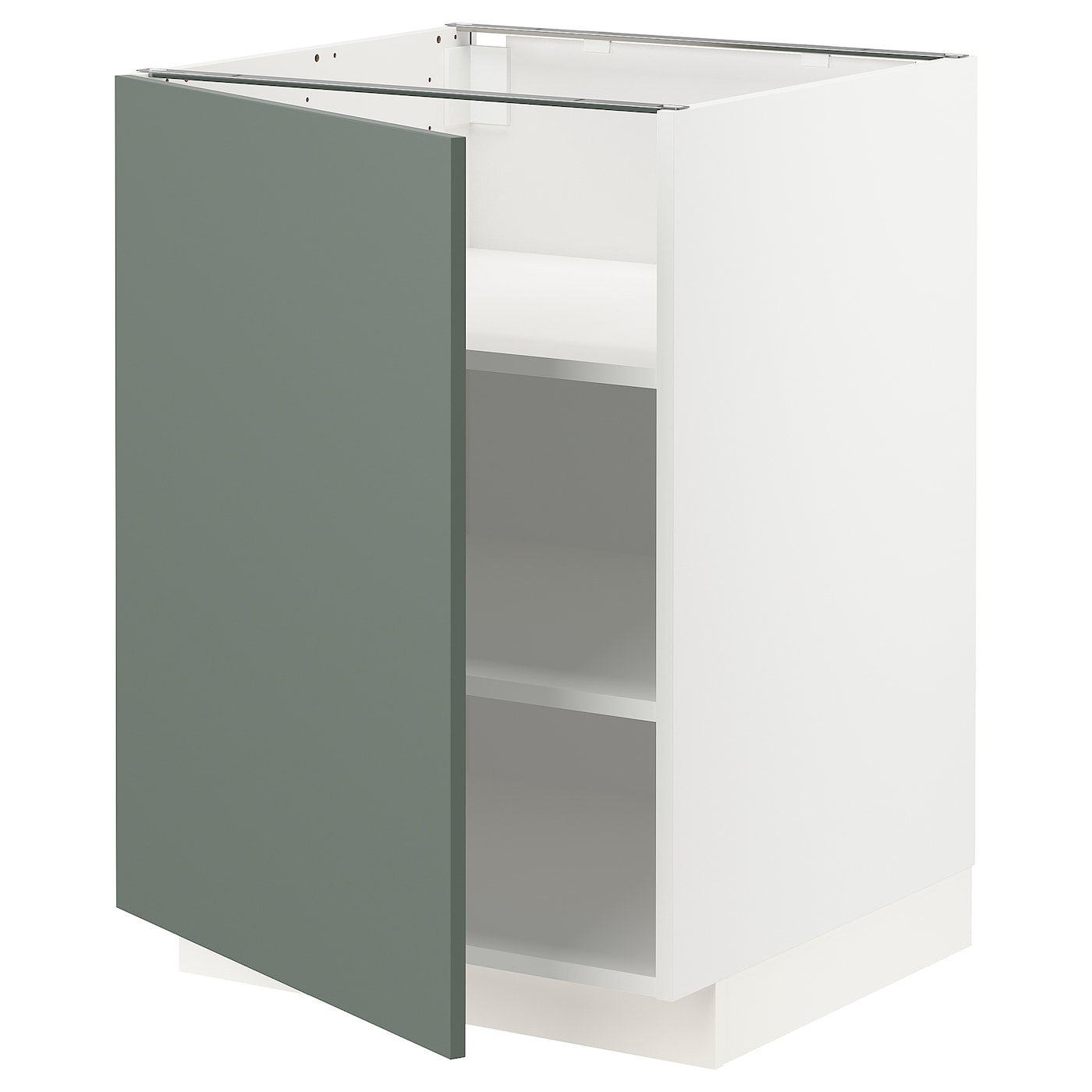Напольный шкаф  - IKEA METOD, 88x62x60см, белый/серо-зеленый, МЕТОД ИКЕА