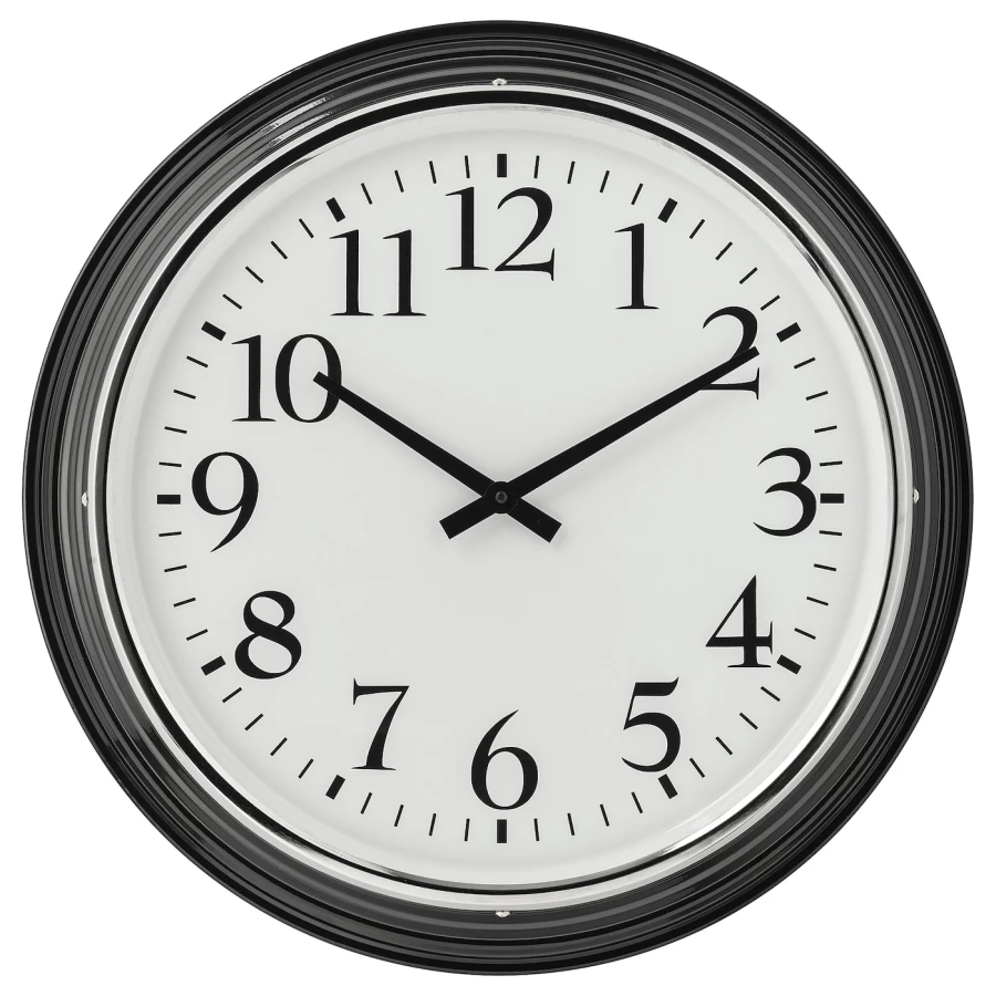 Настенные часы - IKEA BRAVUR/БРАВУР ИКЕА, 59 см, черный/белый (изображение №1)