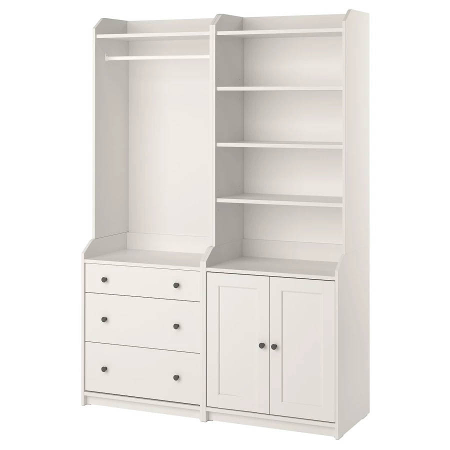 Шкаф - HAUGA IKEA/ХАУГА ИКЕА, 46х139х199 см, белый (изображение №1)