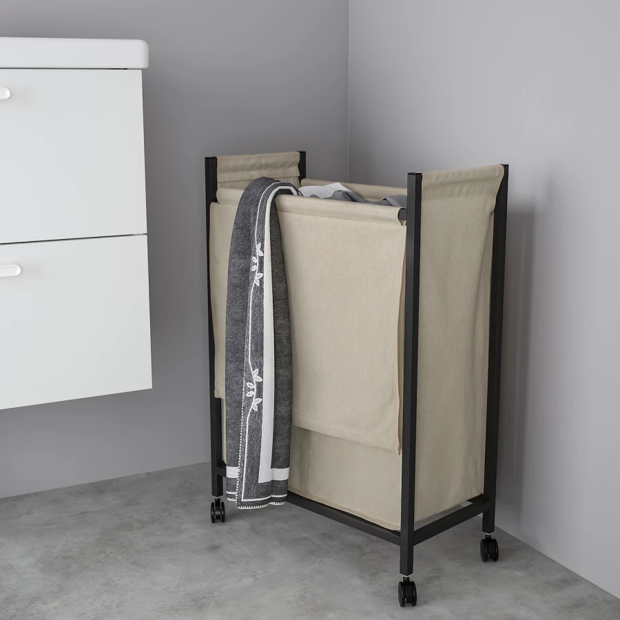 Мешок для белья - IKEA ENHET/ЭНХЕТ ИКЕА, 79х28 см, бежевый (изображение №3)