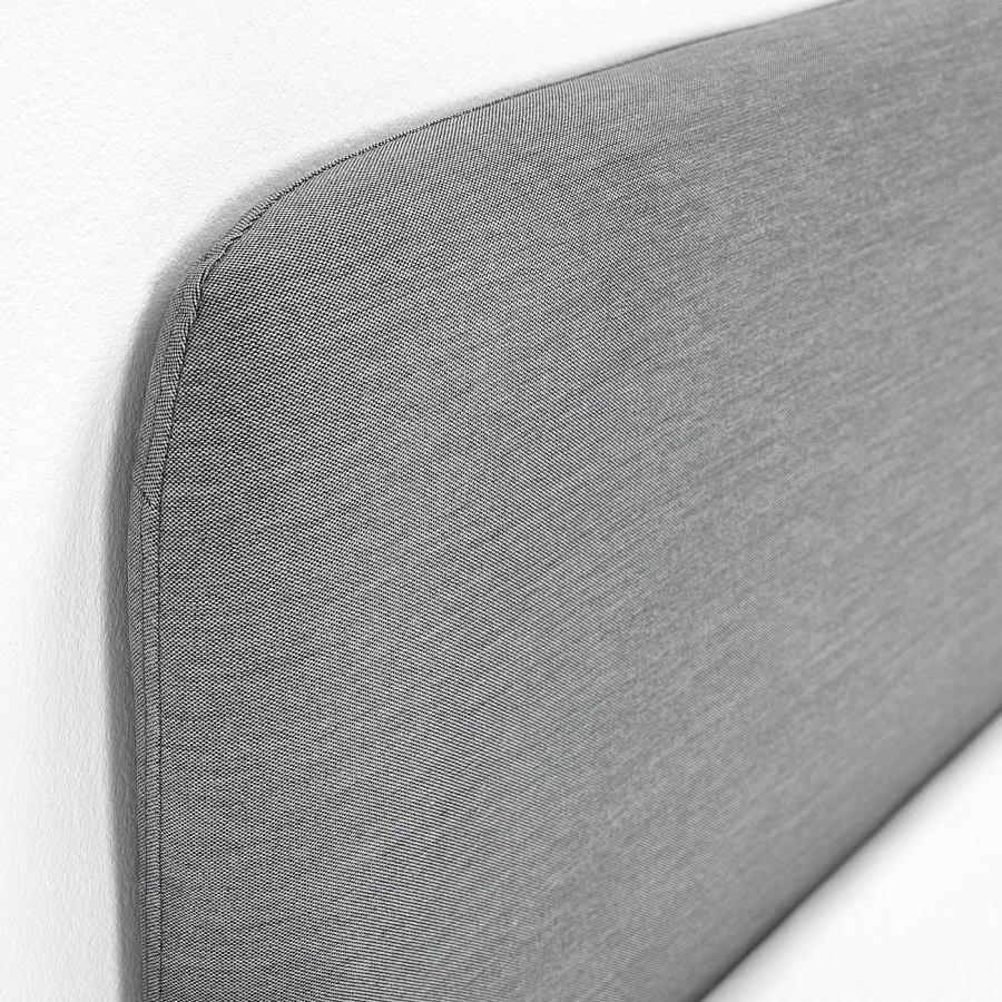 Комбинация мебели для спальни - IKEA SLATTUM, 200x160см, серый/светло-серый, СЛАТТУМ ИКЕА (изображение №4)