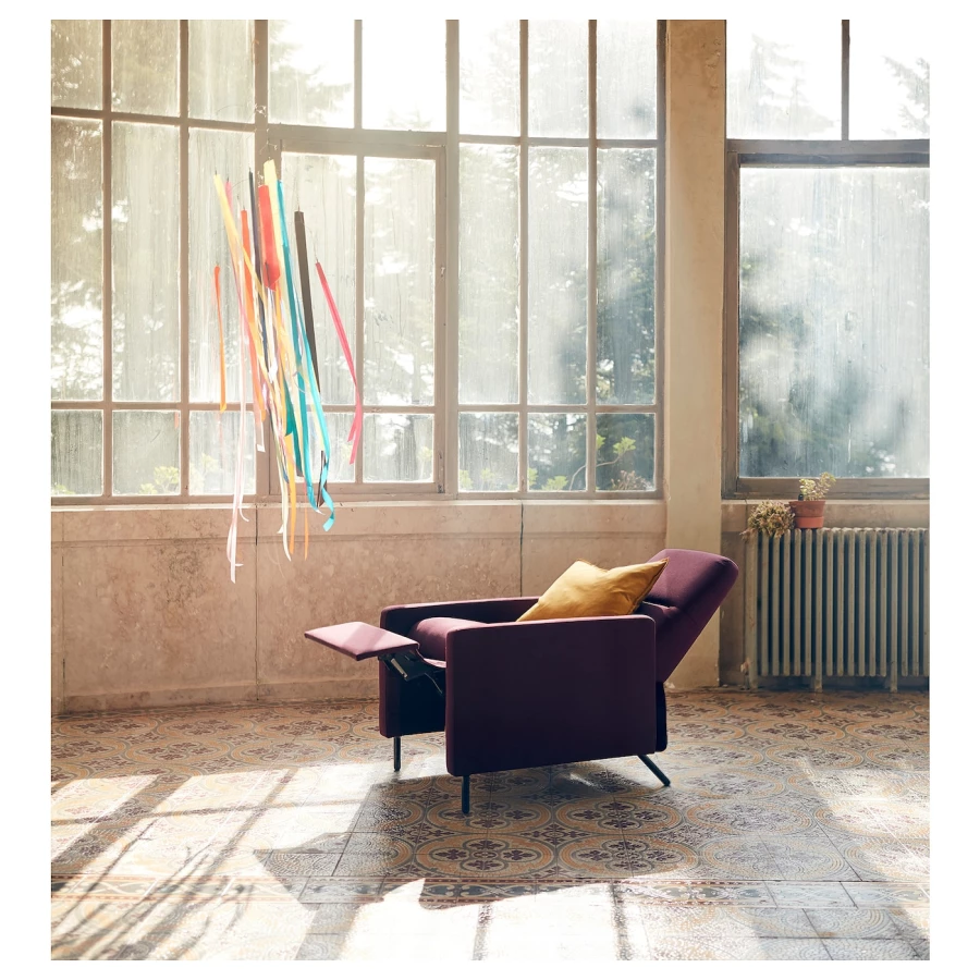 Кресло - IKEA GISTAD, 66х84х96 см, бордовый, ГИСТАД ИКЕА (изображение №5)