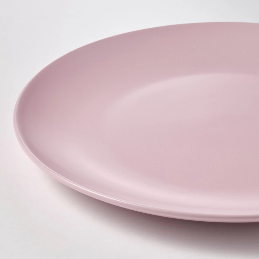 Набор тарелок, 4 шт. - IKEA FÄRGKLAR/FARGKLAR, 26 см, светло-розовый, ФЭРГКЛАР ИКЕА (изображение №2)