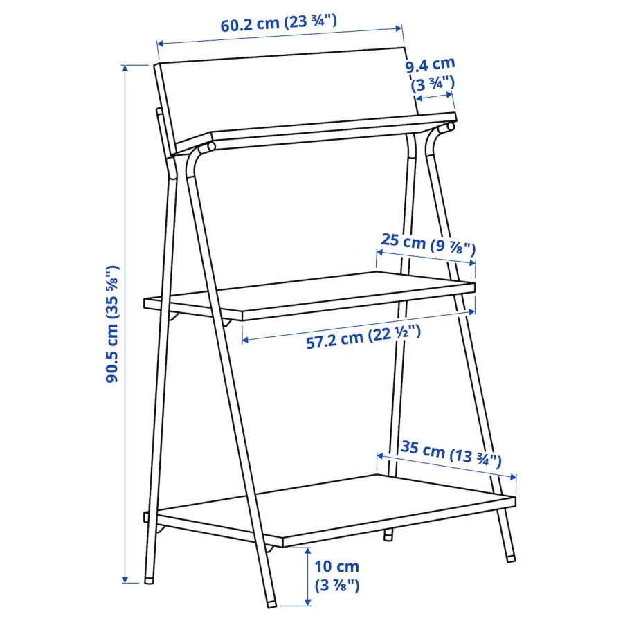 Открытый шкаф IKEA KRÖNIKÖR/КРЭНИКЭР  ИКЕА, 60х35х91 см, красный (изображение №5)