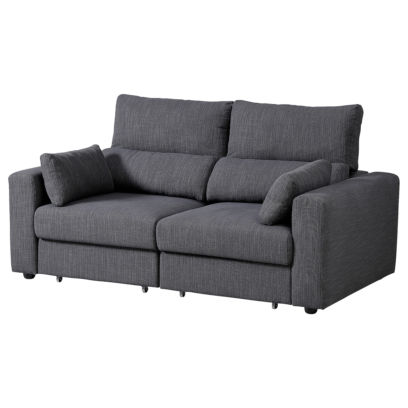 2-местный диван - IKEA ESKILSTUNA/ЭСКИЛЬСТУНА ИКЕА, 100х109х190 см, темно-серый