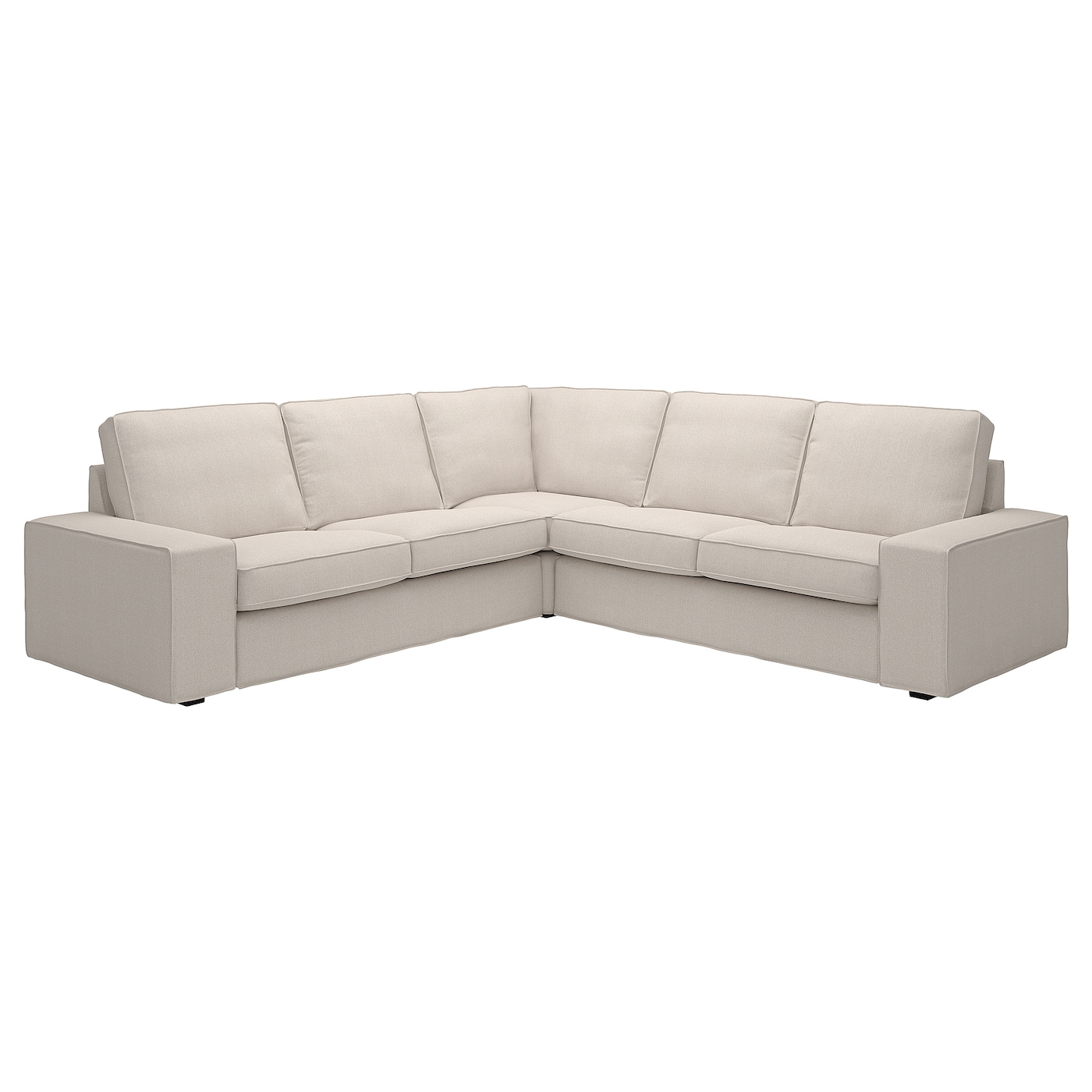 4-местный угловой диван - IKEA KIVIK, 83x95см, бежевый, КИВИК  ИКЕА