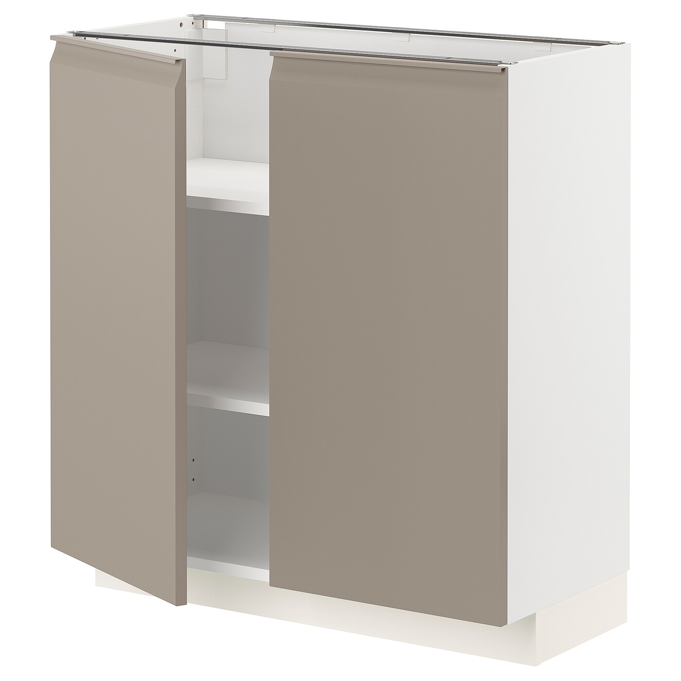 Напольный шкаф  - IKEA METOD, 88x39x80см, белый/темно-бежевый, МЕТОД ИКЕА