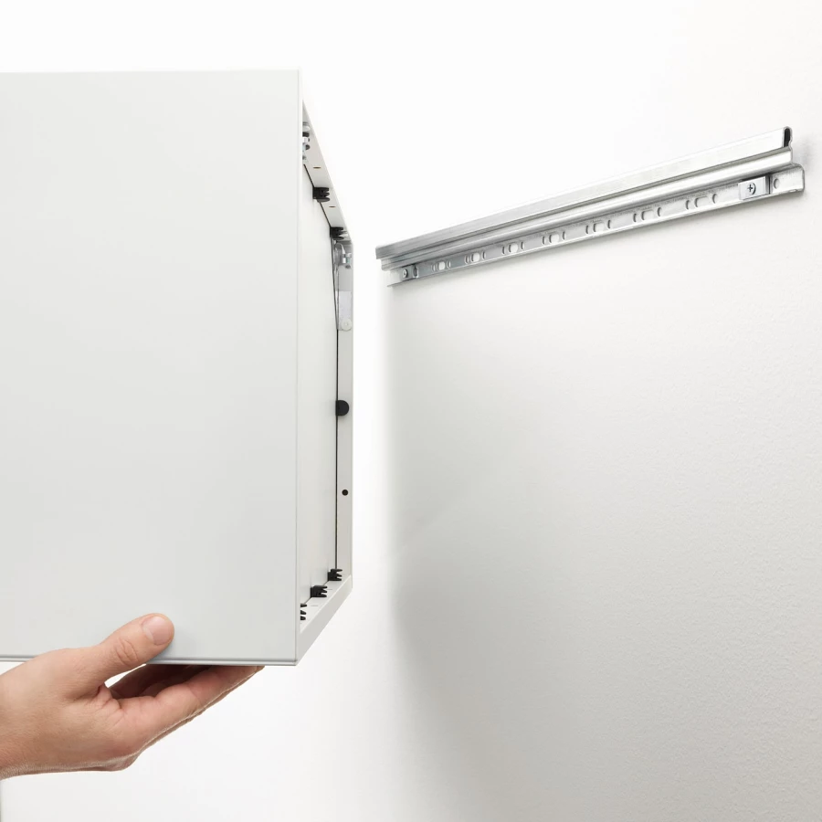 Монтажная рейка - EKET IKEA/ ЭКЕТ ИКЕА, 63х4 см, серебрянный (изображение №2)