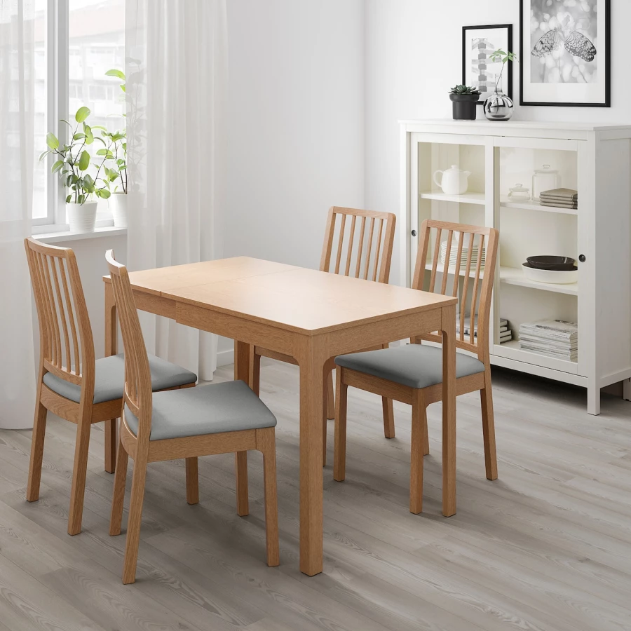 Раздвижной обеденный стол - IKEA EKEDALEN, 120/70/75 см, дуб, ЭКЕДАЛЕН ИКЕА (изображение №3)
