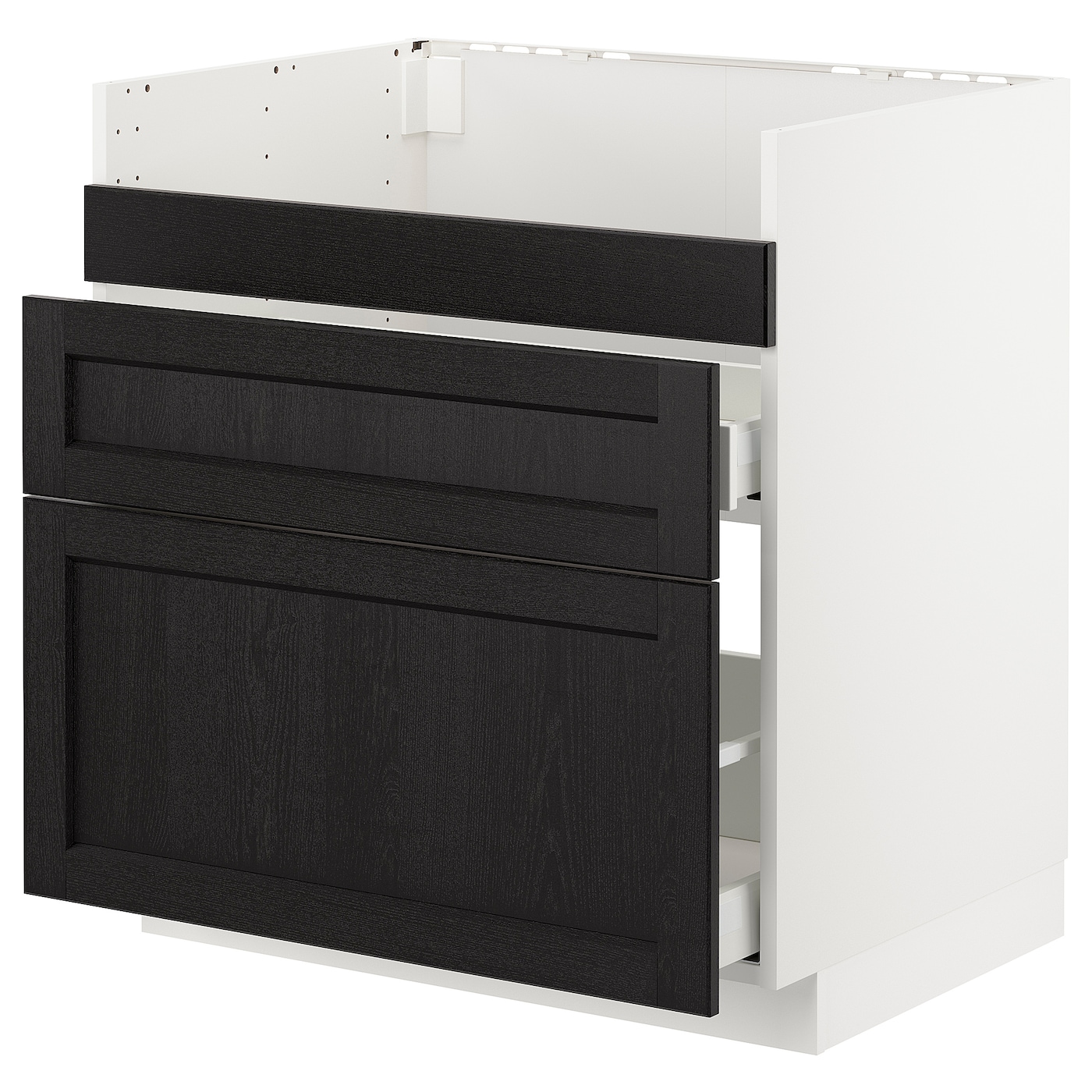 Шкаф под раковину/3 шт/2 шт - HAVSEN IKEA/ ХАВСЕН  ИКЕА, 88х80 см, черный/белый