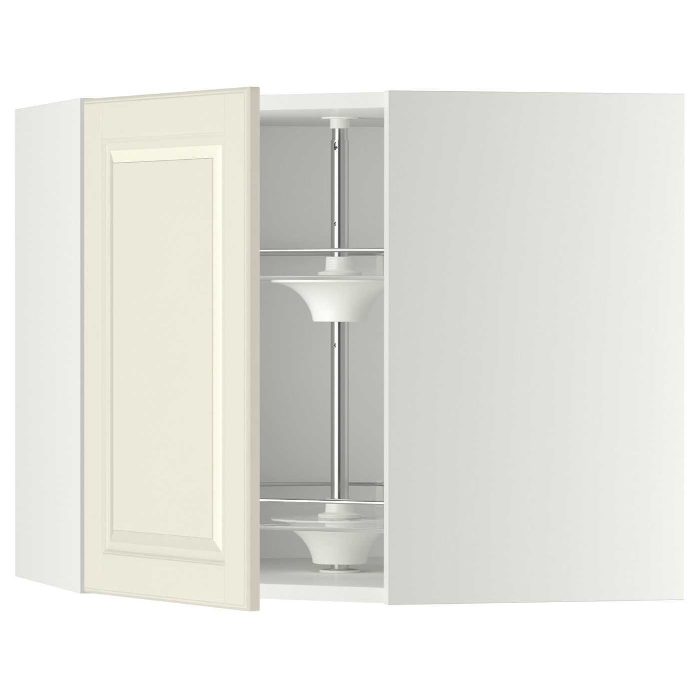 Угловой навесной шкаф с каруселью - METOD  IKEA/  МЕТОД ИКЕА, 60х68 см, белый/кремовый